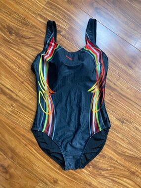 RARE Michiko Koshino London Womens Retro Padded One Piece Swimsuit Size S/M